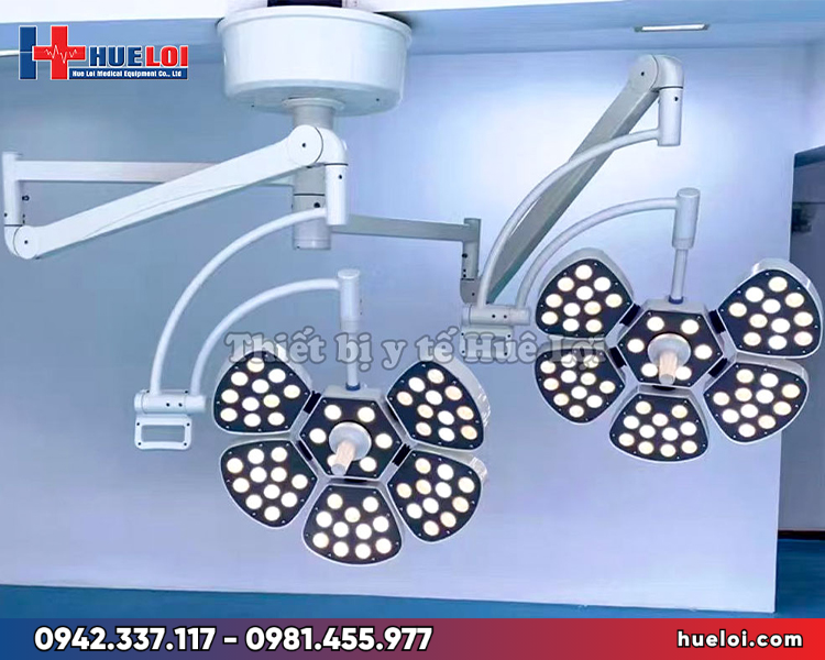Đèn mổ treo trần 2 nhánh LED PJLED 5/5 cánh hoa — 180.000 lux
